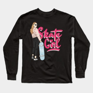 skate girl Long Sleeve T-Shirt